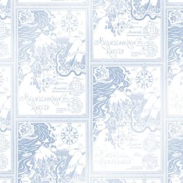 Lastenhuoneen tapetti Sandudd Muumi 5348-6, sininen/valkoinen, non-woven