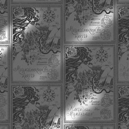 Lastenhuoneen tapetti Sandudd Muumi 5348-7, musta/hopea, non-woven