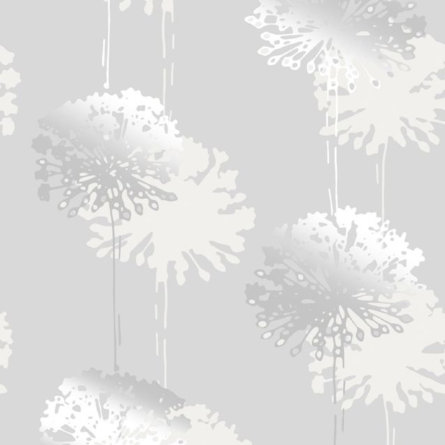 Tapetti Sandudd Rolleri 9 5281-4, 0,53x11,2m, valkoinen/hopea, non-woven