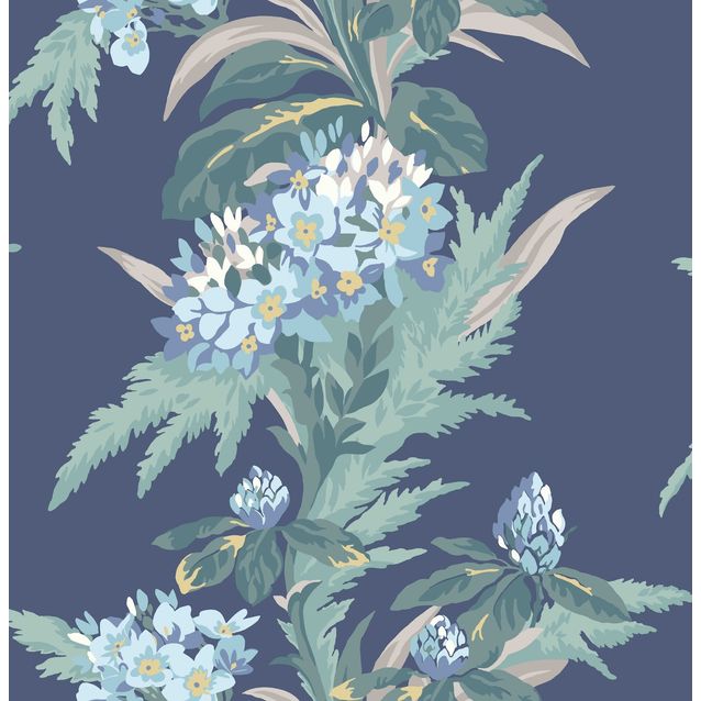 Tapetti 1838 Wallcoverings Aurora sininen 0,52x10,05 m