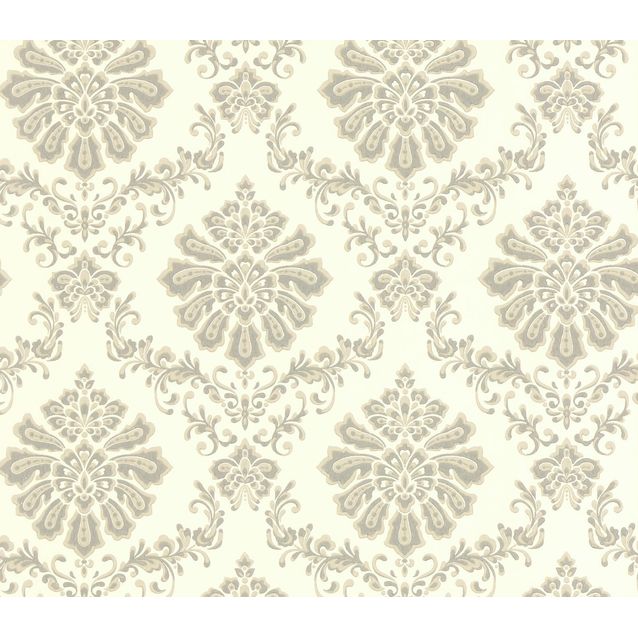 Tapetti 1838 Wallcoverings Broughton valkoinen/harmaa 0,52x10,05 m