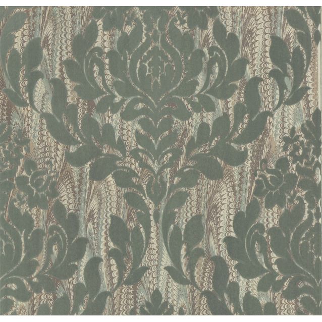 Tapetti 1838 Wallcoverings Faversham sinivihreä 0,52x10,05 m