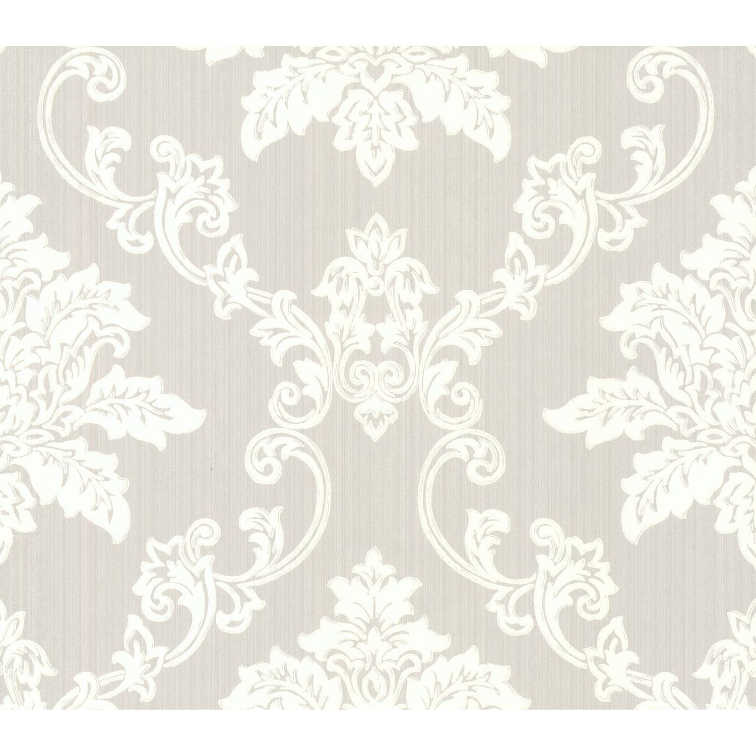 Tapetti 1838 Wallcoverings Hampton harmaa/valkoinen 0,52x10,05 m