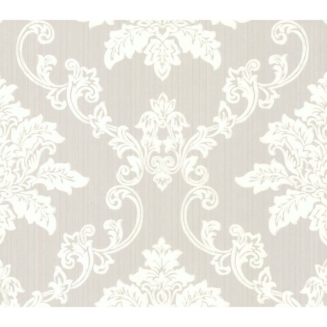 Tapetti 1838 Wallcoverings Hampton harmaa/valkoinen 0,52x10,05 m