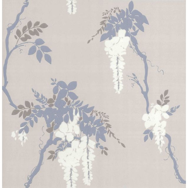 Tapetti 1838 Wallcoverings Leonora beige/harmaa 0,52x10,05 m