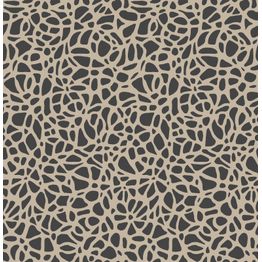 Tapetti 1838 Wallcoverings Pebble flock, graafinen/geometrinen, ruskea