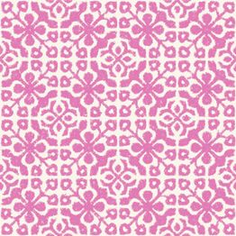 Tapetti Azulejos Tiles 128046, non-woven, ornamentti, romanttinen, pinkki/valkoinen