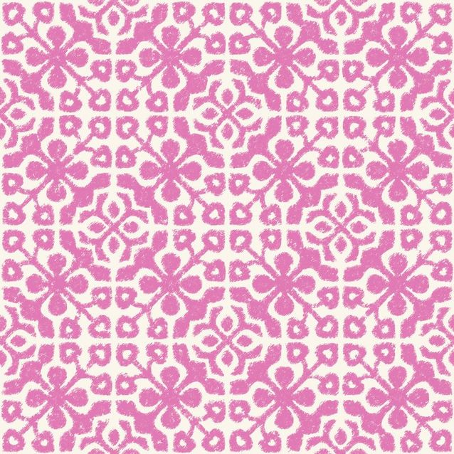 Tapetti Azulejos Tiles 128046 0,53x10,05 m pinkki/valkoinen non-woven