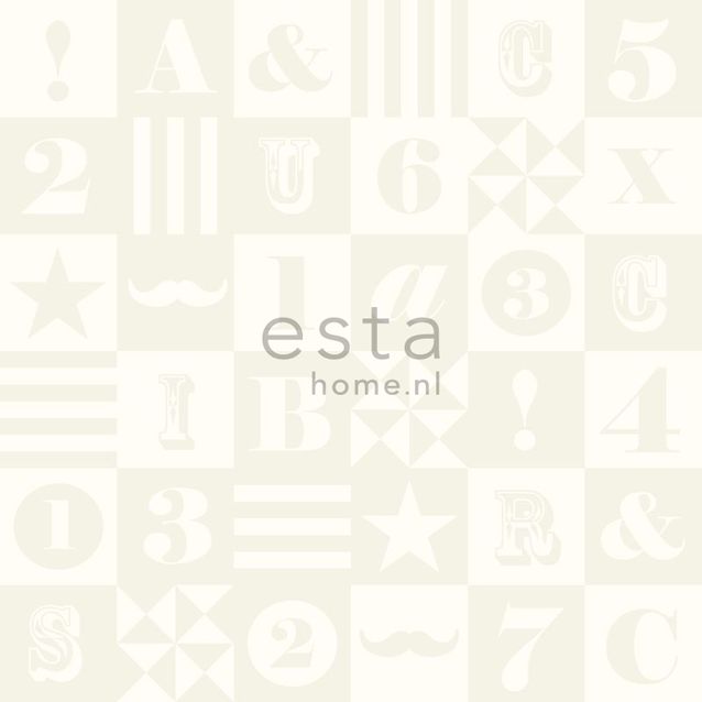 Tapetti Blocks 128714 0,53x10,05 m helmiäisvalkoinen