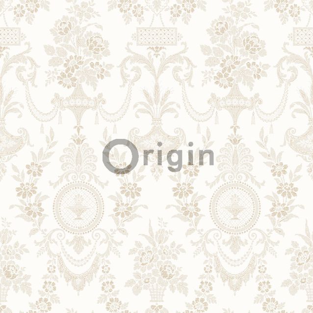 Tapetti Bloomingdale 326134 0,53x10,05 m luonnonvalkoinen/helmiäinen