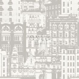 Tapetti Buildings 138223, kaupunki, vintage, vaalea taupe