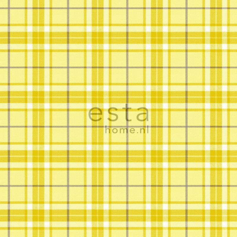 Tapetti Checks 137729 0,53x10,05 m keltainen non-woven