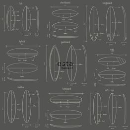 Tapetti Esta Regatta Crew Surf Edition 128872, graafinen/geometrinen, moderni, harmaa/musta