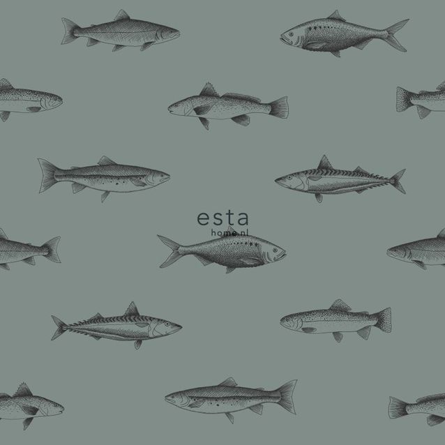 Tapetti Esta Regatta Crew Surf Edition 128874 0,53x10,05 m harmaa/musta