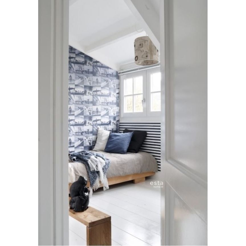 Tapetti Esta Regatta Crew Surf Edition 138954 0,53x10,05 m sininen