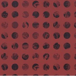 Tapetti Långelid/Von Brömssen A peep to the past, non-woven, pilkullinen, punainen