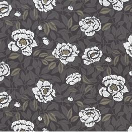 Tapetti Långelid/Von Brömssen My peony garden tumma, non-woven