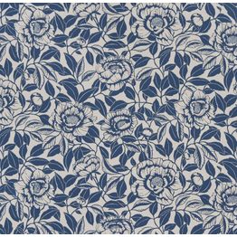 Tapetti Långelid/Von Brömssen My peony garden, tummansininen, non-woven