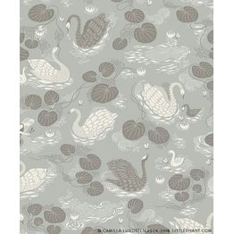 Lastenhuoneen tapetti Littlephant Nobel nymphs, non-woven, eläin, vaaleansininen