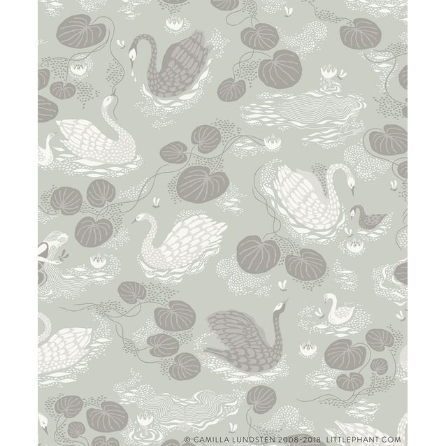 Lastenhuoneen tapetti Littlephant Nobel nymphs vaaleanturkoosi 0.53x10.05m, non-woven