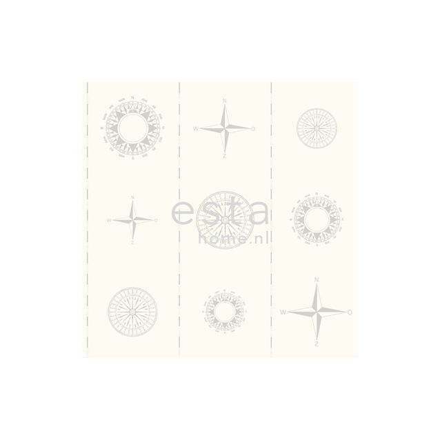 Tapetti Navy 136424 0,53x10,05 m valkoinen/hopea non-woven