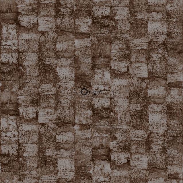 Tapetti Raw Elegance 347359 0,53x10,05 m ruskea/hopea/kiiltävä