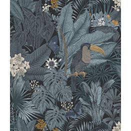 Tapetti Rebel Walls Furada Teal, 0.50x10m, non-woven, viidakko, sininen