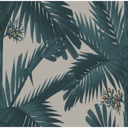 Tapetti Rebel Walls Palm Spring Teal, 0.50x10m, non-woven, palmu, sininen