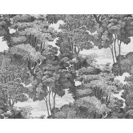 Metsätapetti Rebel Walls Saint Sebastian Graphite, 0.50x10m, non-woven, metsä, harmaa