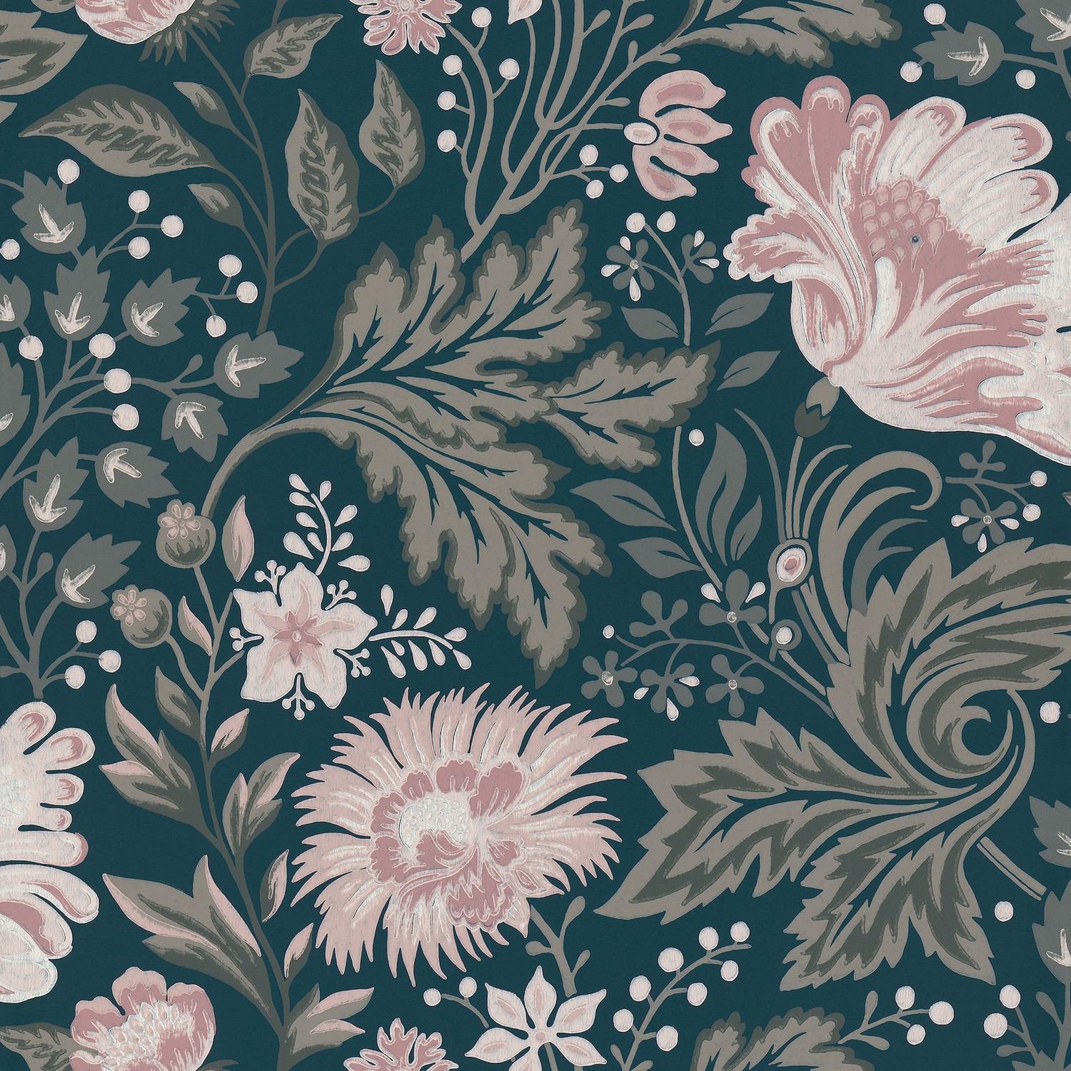 Tapetti Sandberg Ava tummanvihreä 0,53x10,05 m non-woven