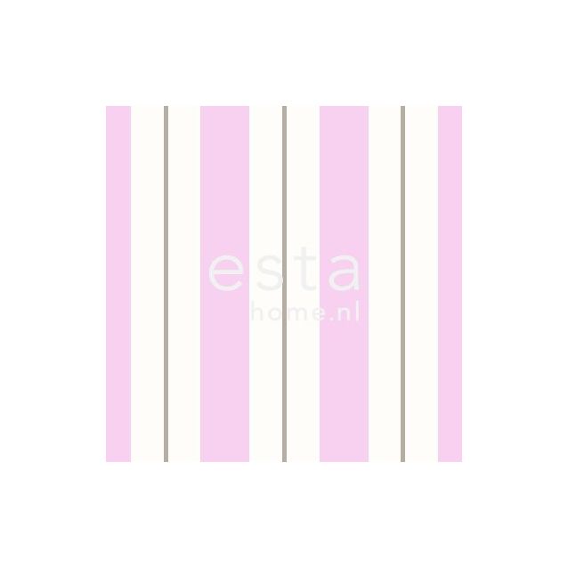 Tapetti Stripes 136412 0,53x10,05 m vaaleanpunainen/ruskea non-woven