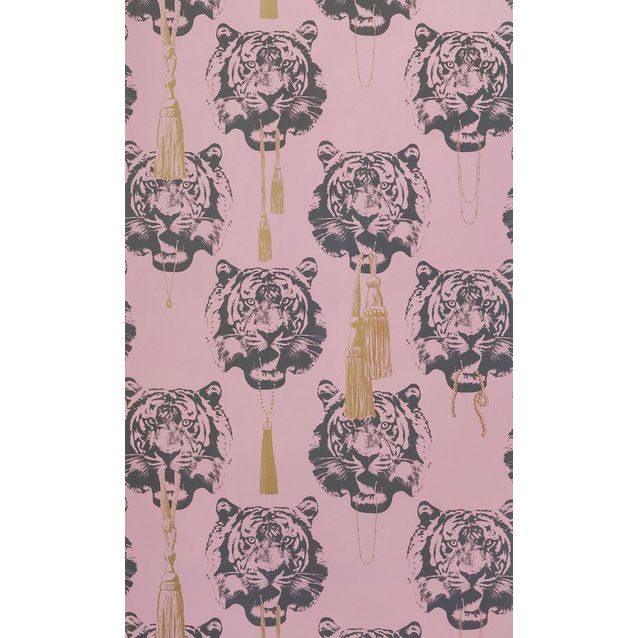Tapetti Studio Lisa Bengtsson Coco tiger pinkki 0,53x10,05 m non-woven