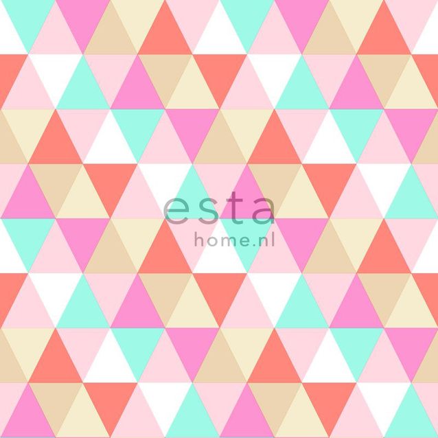 Tapetti Triangles 138714 0,53x10,05 m monivärinen