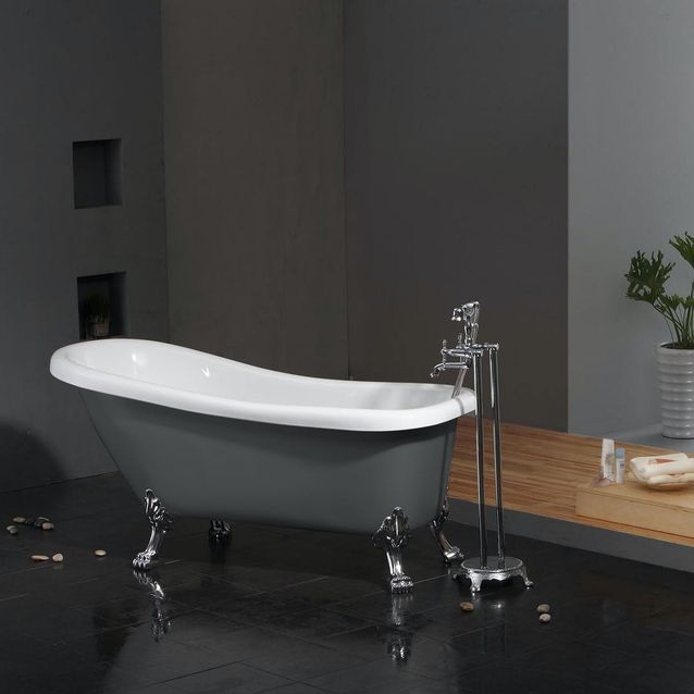 Tassuamme Bathlife Ideal 1530x670 mm harmaa