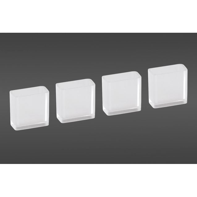 Läpikuultavat telinejalat viimeistelevät koritelineen huolitellun siistiksi