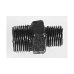 Teräs-supistuskaksoisnippa musta ulkokierre DN 25x15