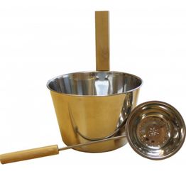 Saunasetti Emendo teräskiulu + teräskauha