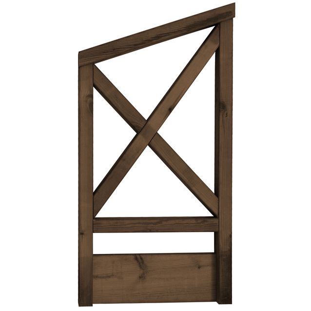 Ruskea porrasaita noususuunnassa oikealle puolelle