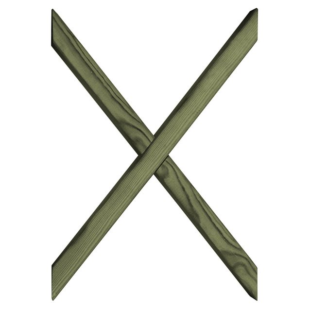 Vihreä ristikko T35 puolikasaitaan