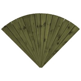 Vihreä viuhkalaatta T15 kaareviin kulmiin tai erkkereihin