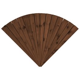 Ruskea viuhkalaatta T15R kaareviin kulmiin tai erkkereihin