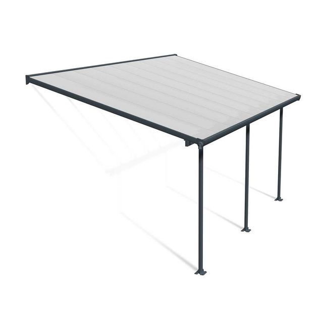 Terassikatos Palram-Canopia Feria 3 x 5,5 m harmaa/kirkas