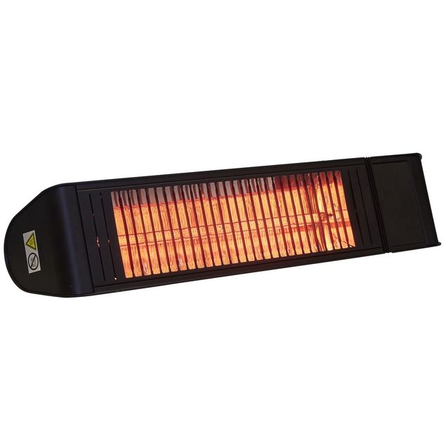 Terassilämmitin HEAT1 Eco Pro-line 660-2000W BT kaukosäädin musta