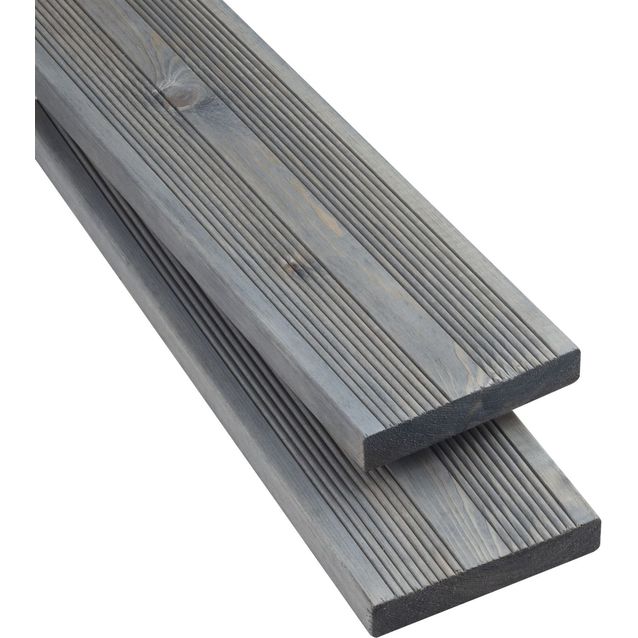 Terassilauta 28x145x4200mm, öljytty kestopuu, AB, harmaa