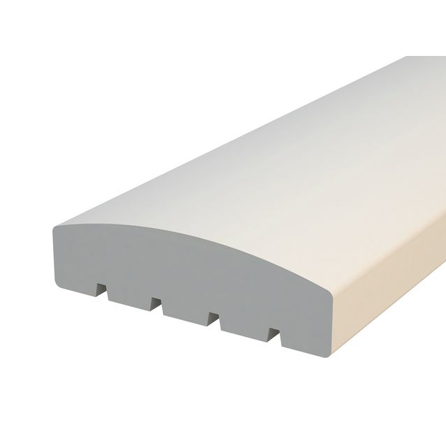 Terassin aitakaide Palmako 34x120x4200 mm kaareva valkoinen 5 kpl/pkt