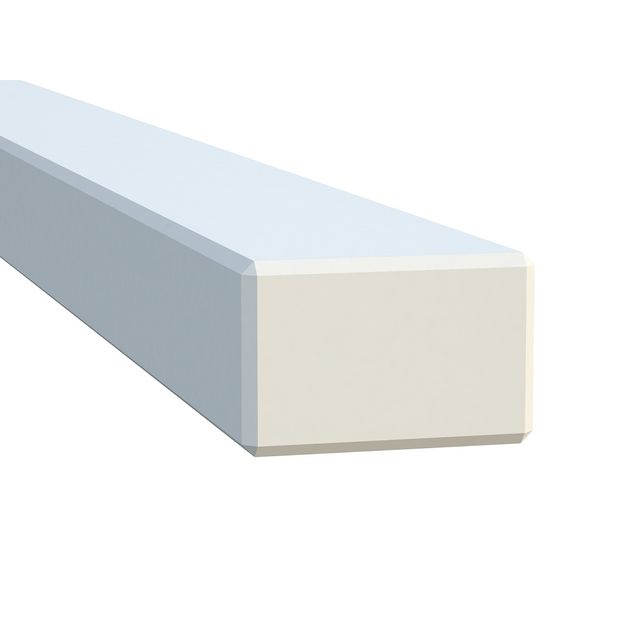 Terassin aitatolppa Palmako 45x70x1200 mm valkoinen 5 kpl/pkt