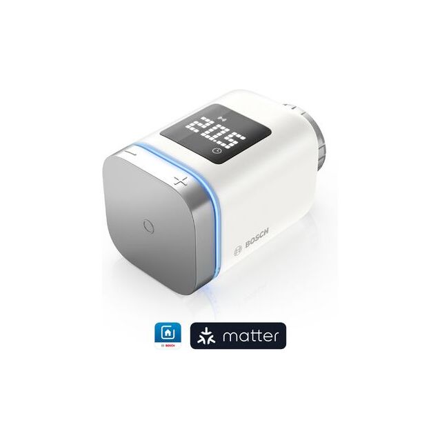 Langaton patterin älytermostaatti Bosch Smart Home -älykotijärjestelmään,