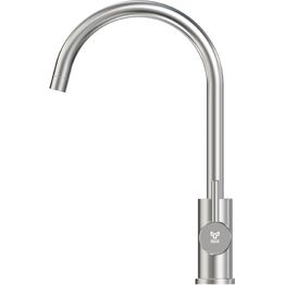 Keittiöhana INOX by Tammiholma Q1, APK-venttiili, C-juoksuputki, harjattu teräs