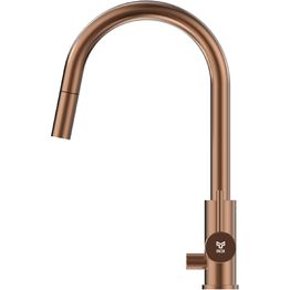 Keittiöhana INOX by Tammiholma Q1, ulosvedettävä juoksuputki ja APK-venttiili, ruusukulta