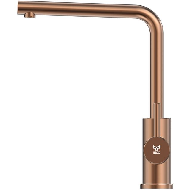 Keittiöhana INOX by Tammiholma Q1, L-putki ja APK-venttiili, ruusukulta